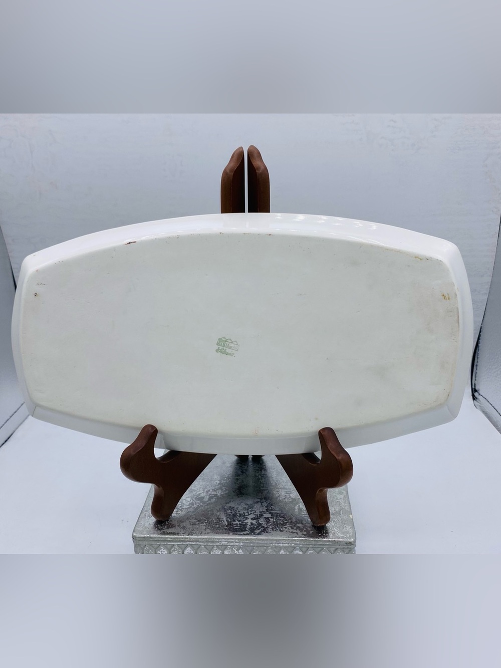 Vintage Floral Porcelain Serving Tray Relish Celery Dish Signed Silesia On Back - Picture 3 of 9